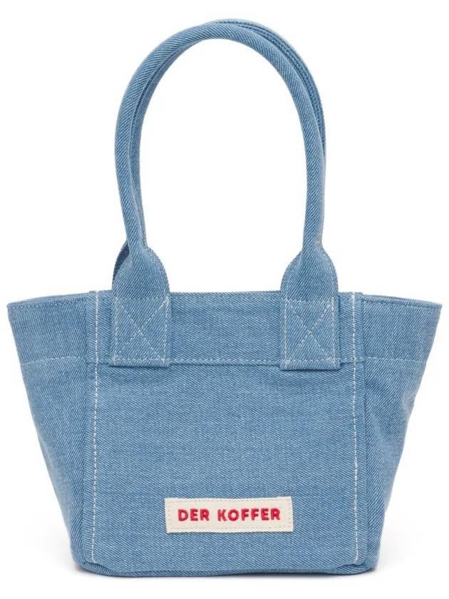 Delcofer Shopper Denim Mini Tote Bag Light Indigo - DER KOFFER - BALAAN 1