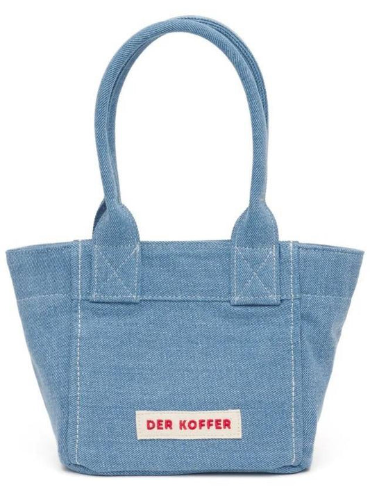 Delcofer Shopper Denim Mini Tote Bag Light Indigo - DER KOFFER - BALAAN 1