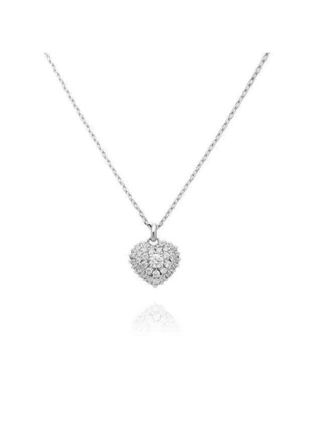 Hyperbola Pendant Heart Necklace Silver - SWAROVSKI - BALAAN 4