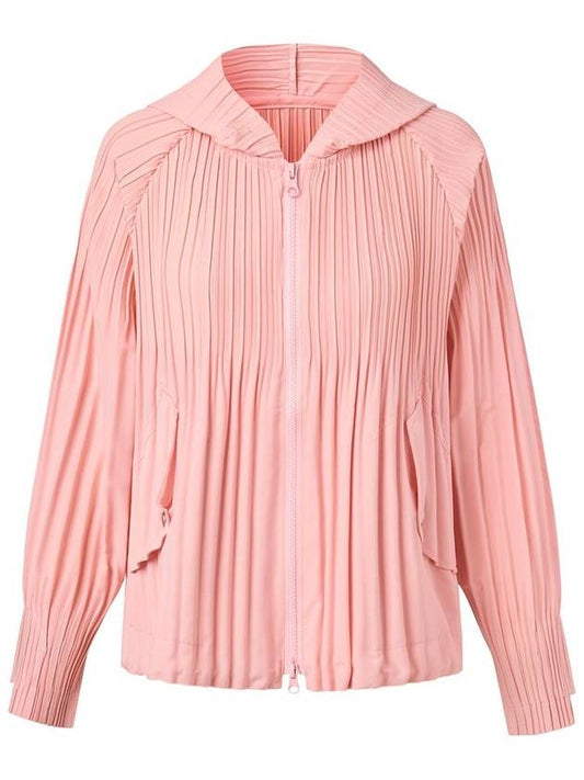 Women's Puff Volume Pleated Hooded Jumper Pink - MONPLISSE - BALAAN 2