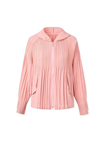 Women's Puff Volume Pleated Hooded Jumper Pink - MONPLISSE - BALAAN 2