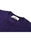 Logo Patch Cotton Short Sleeve T-Shirt Purple - STONE ISLAND - BALAAN 4