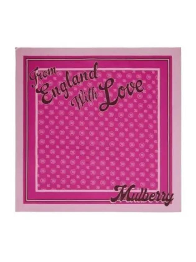 VS4801 041 J989 From England with Love Square Scarf - MULBERRY - BALAAN 1