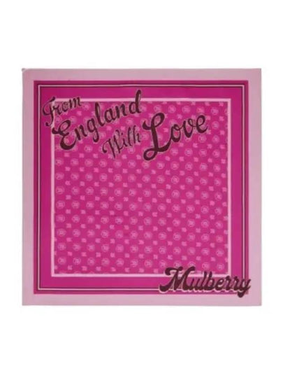 VS4801 041 J989 From England with Love Square Scarf - MULBERRY - BALAAN 2