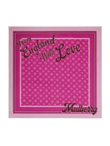 From England With Love Scarf Mulberry Pink Powder Rose - MULBERRY - BALAAN 1