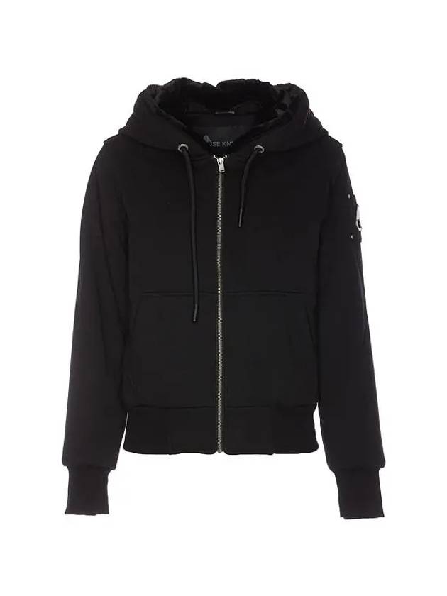 Classic Bunny Zip Up Hoodie Black - MOOSE KNUCKLES - BALAAN 4