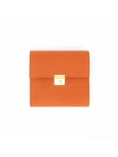 Click 12 Medium Wallet Orange H073508CK - HERMES - BALAAN 1