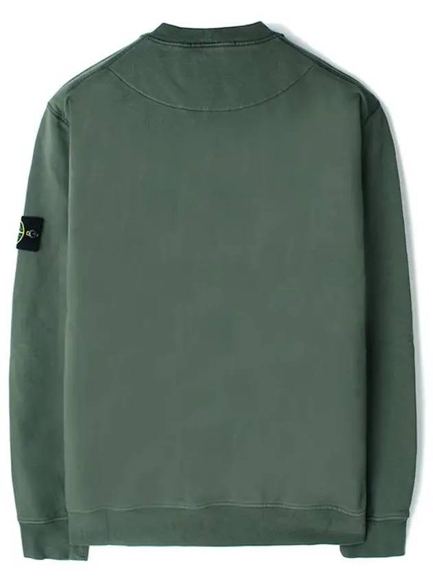 Compass Patch Cotton Sweatshirt Musk Green - STONE ISLAND - BALAAN 3