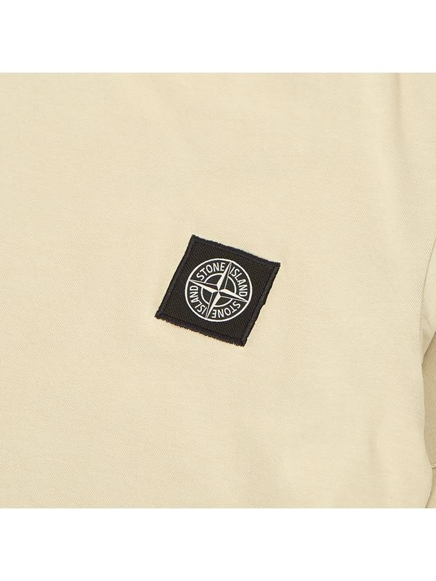 Kids 30/1 Cotton Jersey Short Sleeve T-Shirt Beige - STONE ISLAND - BALAAN 5