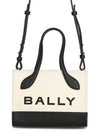 Keep On Logo Stamp Canvas Tote Bag Black - BALLY - BALAAN 2