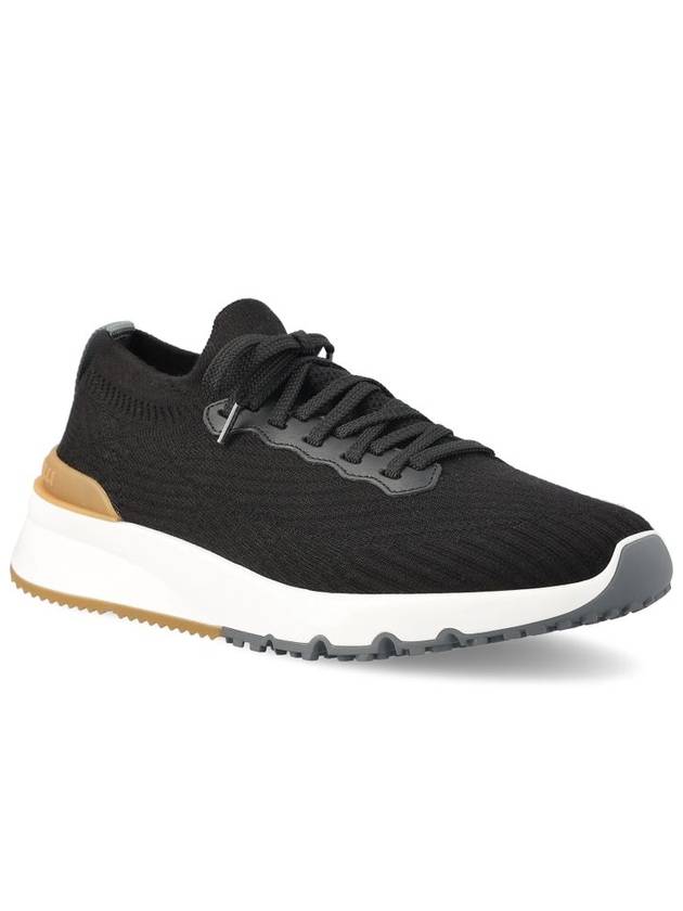 Knit Running Sneakers Black - BRUNELLO CUCINELLI - BALAAN 3