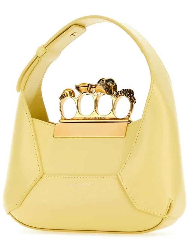 24 ss leather handbag WITH metal ring Swarovski 731136DYTAA7400 B0650980012 - ALEXANDER MCQUEEN - BALAAN 3