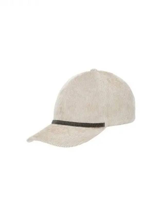 Women s Monili Corduroy Baseball Cap Beige 271131 - BRUNELLO CUCINELLI - BALAAN 1