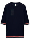 Pointel Stitch Women s Knit Short Sleeve T Shirt FKA458A - THOM BROWNE - BALAAN 2