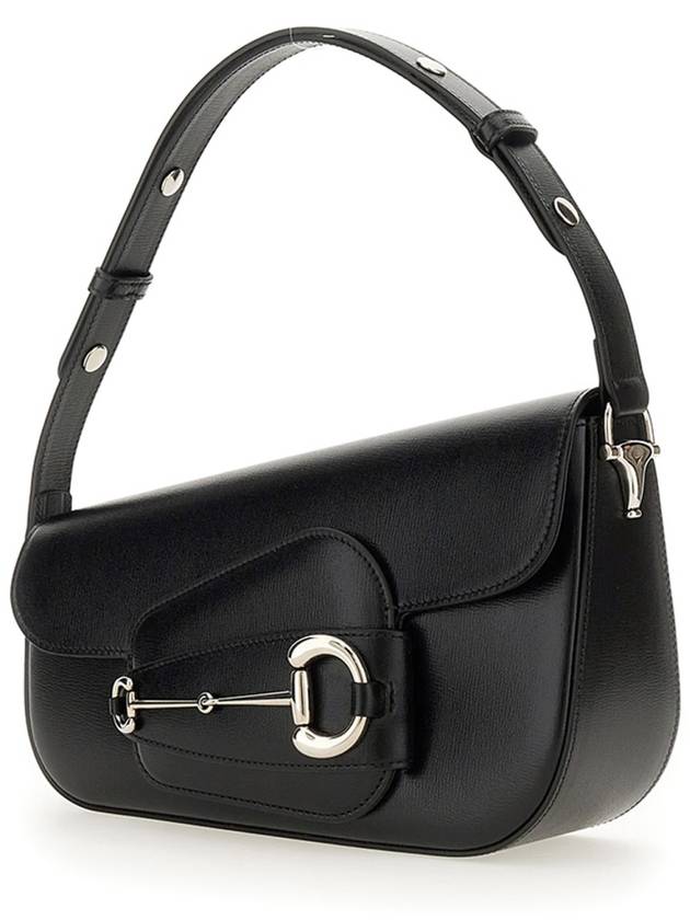 Horsebit 1955 Leather Small Shoulder Bag Black - GUCCI - BALAAN 4