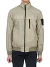 Compass Badge Pleated Windbreaker Sand - STONE ISLAND - BALAAN 3