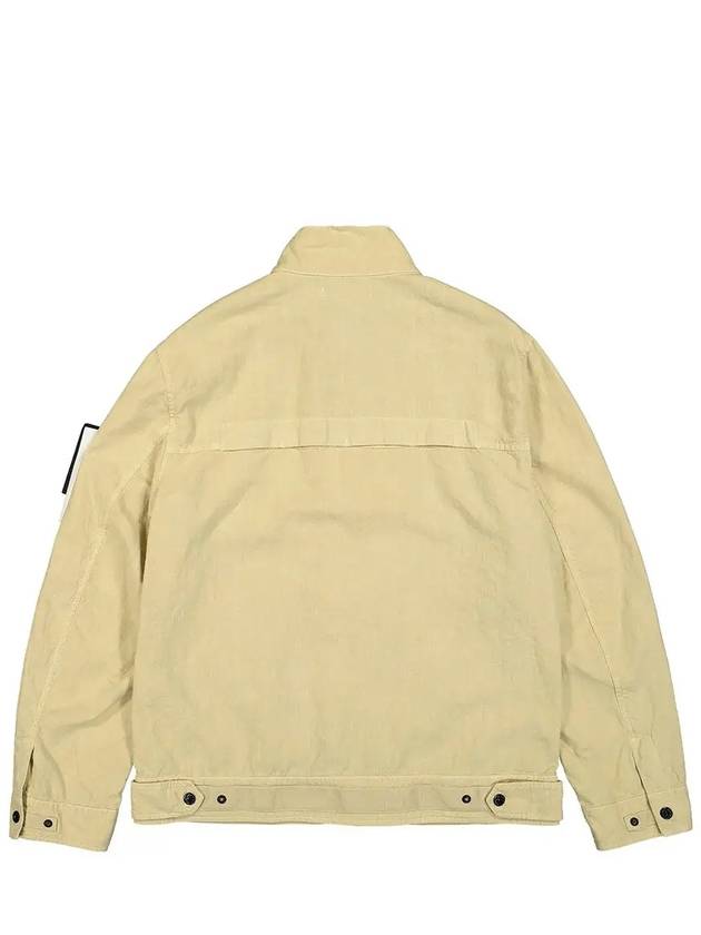 Tela Mock Neck Zip-up Jacket Beige - STONE ISLAND - BALAAN 3