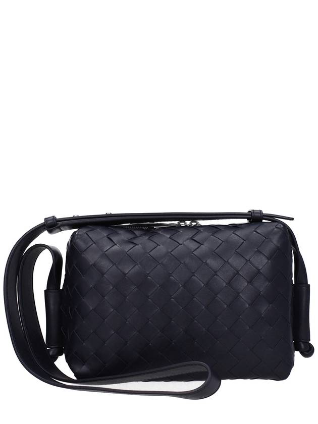 Intrecciato Weaving Leather Cross Bag Navy - BOTTEGA VENETA - BALAAN 2