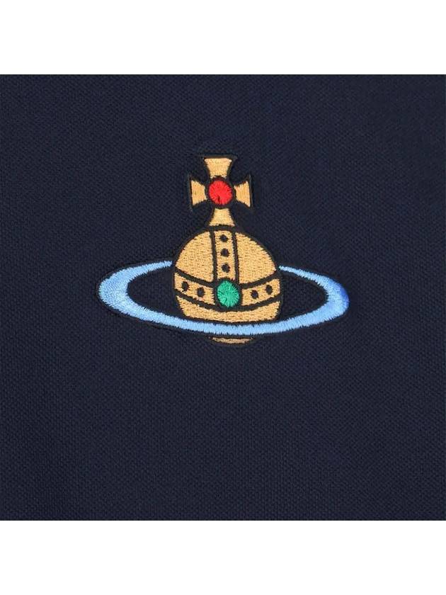 ORB Logo Polo Shirt Navy - VIVIENNE WESTWOOD - BALAAN 5