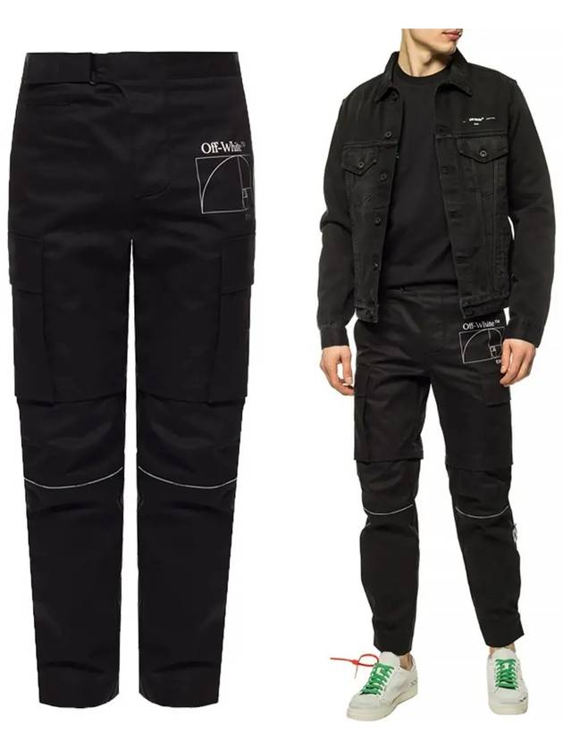 logo zipper cargo pants black - OFF WHITE - BALAAN 2