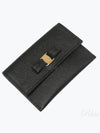 Vara Bow Card Walletr Black - SALVATORE FERRAGAMO - BALAAN 2