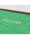 Embossed Forest Leather Pouch Clutch Bag Green - COMME DES GARCONS WALLET - BALAAN 4