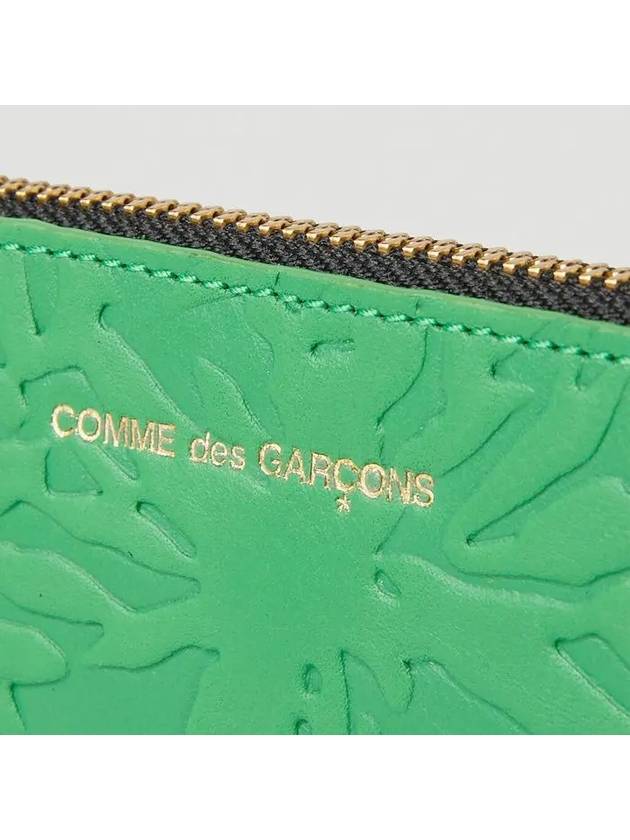 Embossed Forest Leather Pouch Clutch Bag Green - COMME DES GARCONS WALLET - BALAAN 4