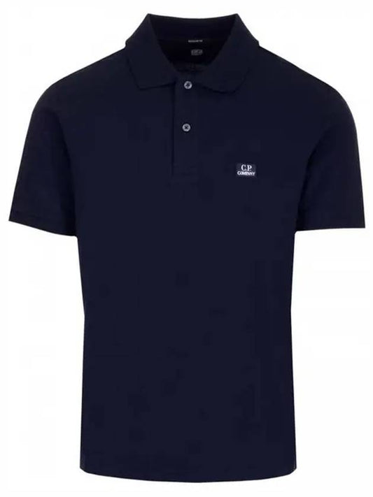 Men's Logo Short Sleeve PK Shirt Navy - CP COMPANY - BALAAN 2