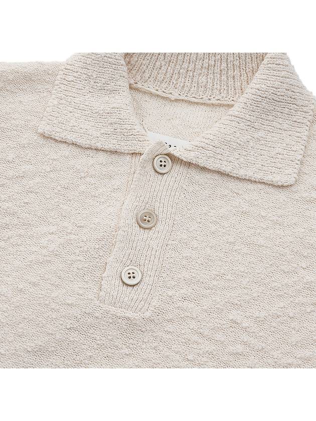 Nostalgic Boucle Knit Polo Shirt Off White - MAISON MARGIELA - BALAAN 8