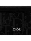 Oblique Galaxy Leather Card Wallet Black - DIOR - BALAAN 4