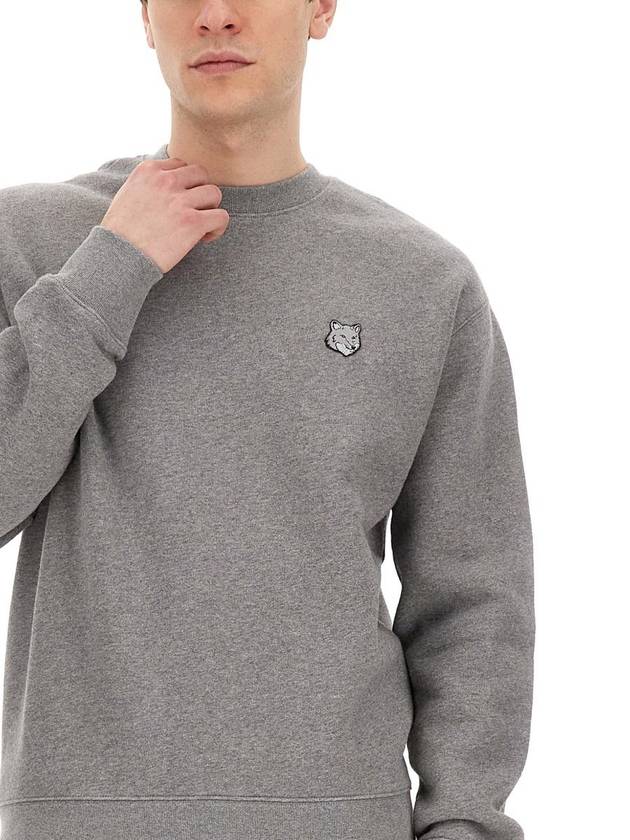 Bold Fox Head Cotton Sweatshirt Grey - MAISON KITSUNE - BALAAN 8