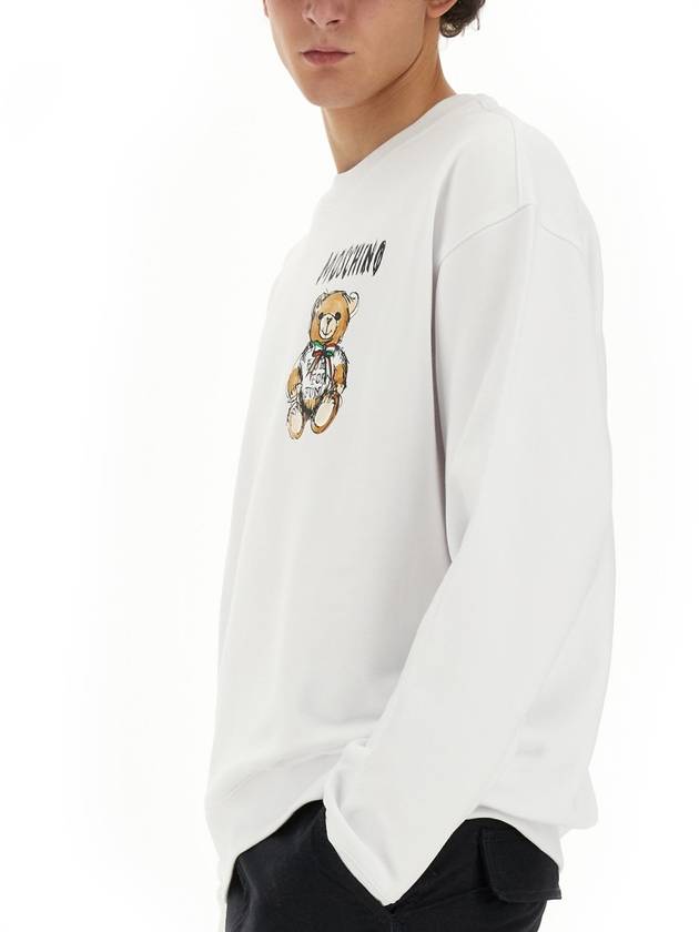 Hooded Sweatshirt 17150228 1001 WHITE - MOSCHINO - BALAAN 3