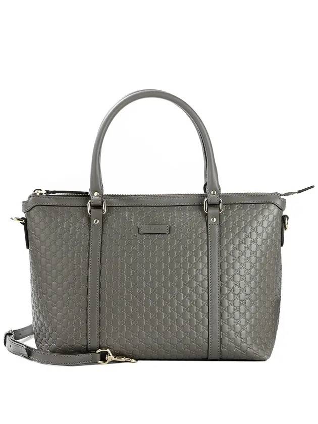 Microssima Two Way Tote Bag Grey - GUCCI - BALAAN 1