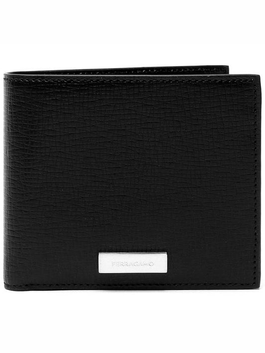 Men's Metal Logo Half Wallet Black - SALVATORE FERRAGAMO - BALAAN 2