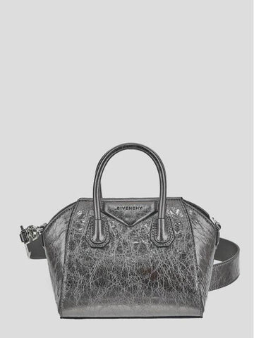 Antigona Toy Tote Bag Silvery Grey - GIVENCHY - BALAAN 1