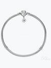 Women's Moment Daisy Flower Clasp Snake Chain Bracelet Silver - PANDORA - BALAAN 2