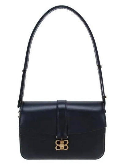 Women's BB Buckle Flap Shoulder Bag Black - BALENCIAGA - BALAAN 2