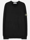 Wappen Patch Crew Neck Cotton Sweatshirt Black - STONE ISLAND - BALAAN 2