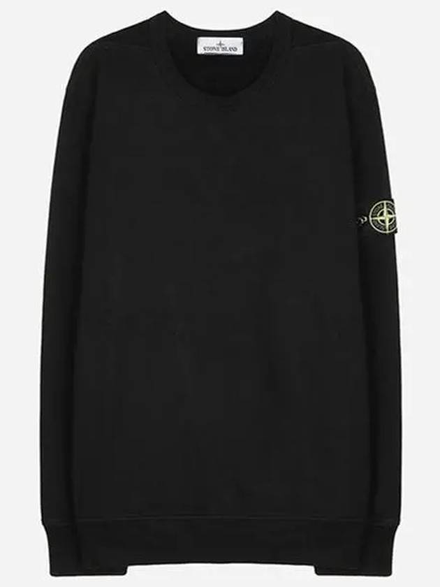 Wappen Patch Crew Neck Cotton Sweatshirt Black - STONE ISLAND - BALAAN 2