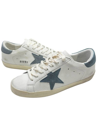 Superstar Classic Blue Suede Low Top Sneakers White - GOLDEN GOOSE - BALAAN 2