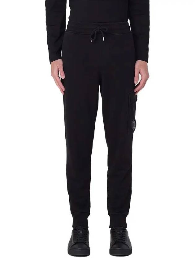 Diagonal Fleece Cargo Track Pants Black - CP COMPANY - BALAAN 3