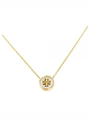 Kira Enamel Logo Pendant Necklace Gold - TORY BURCH - BALAAN 1