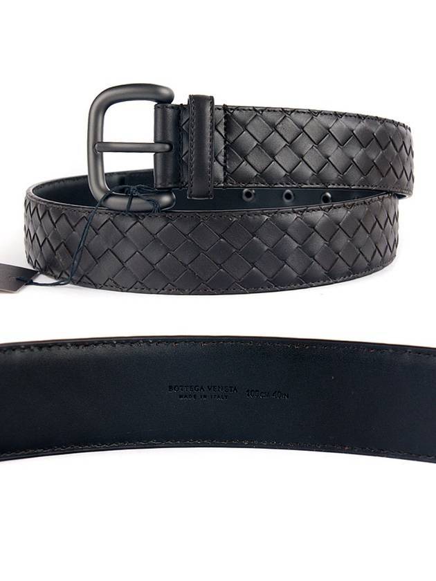 Men's Intrecciato Weaving Leather Belt Dark Brown - BOTTEGA VENETA - BALAAN 6