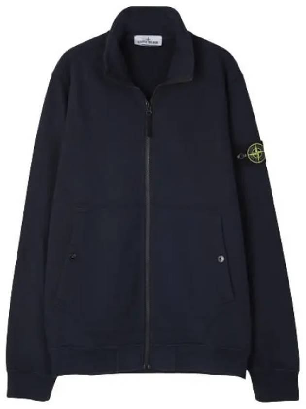 Brushed cotton fleece zip up sweatshirt regular fit men - STONE ISLAND - BALAAN 1