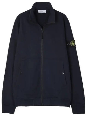 Brushed cotton fleece zip up sweatshirt regular fit men - STONE ISLAND - BALAAN 1