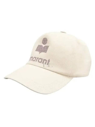 Tyron Glitter Logo Ball Cap Beige - ISABEL MARANT - BALAAN 2