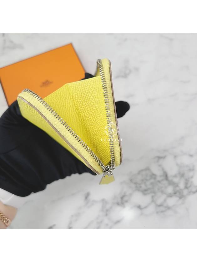 Ajab Mini Appsong Classic Zipper Card Wallet Lime AZAP MINI H071044CK - HERMES - BALAAN 7