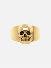 Skull Bold Ring Gold - ALEXANDER MCQUEEN - BALAAN.