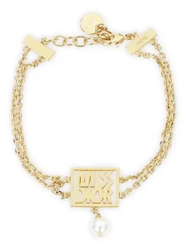 Miss Resin Pearl Bracelet Gold - DIOR - BALAAN 2