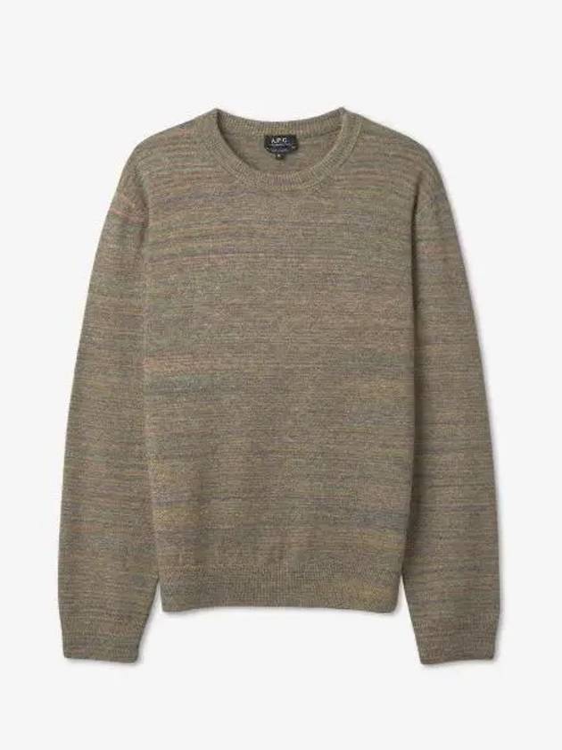 Andrew Striped Wool Blend Knit Top Green - A.P.C. - BALAAN 2